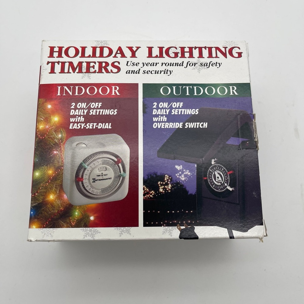 Intermatic Holiday Lighting Timer Combo Pack Indoor & Outdoor Model PD4D114